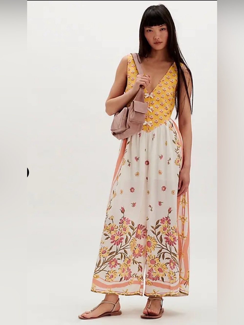 FREE PEOPLE  Bali Honeydew Jumpsuit size small